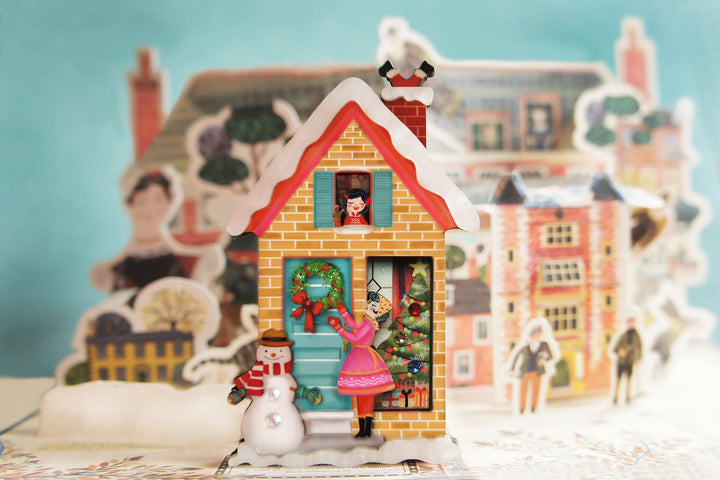 Christmas Dog House Brooch by Laliblue