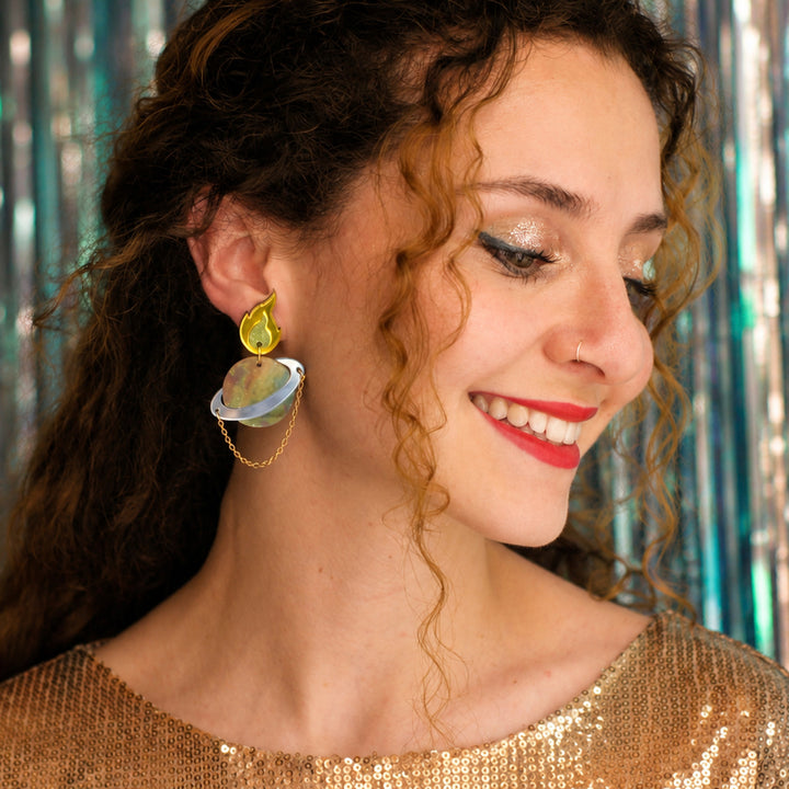 Stellar Fire Earrings by Laliblue | Space Adventures Collection