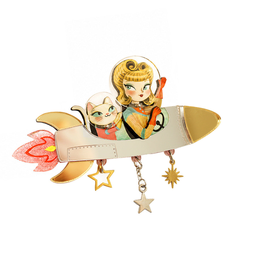Space Rocket Brooch by Laliblue | Space Adventures Collection