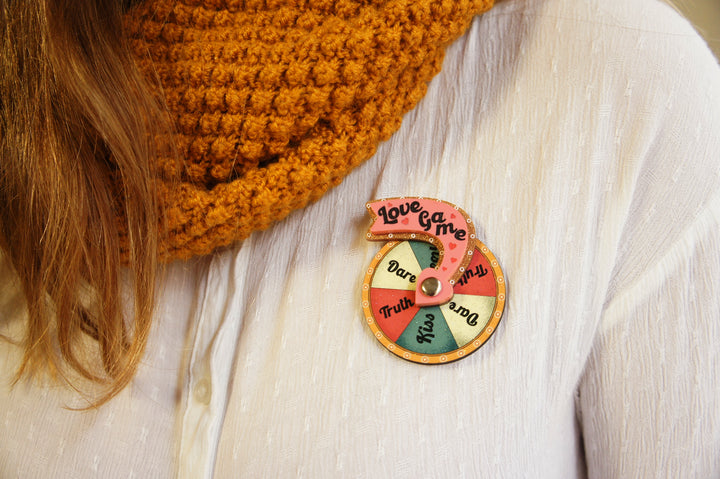 Love Game Brooch by Laliblue