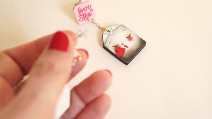 Love Letters Earrings by Laliblue - Red