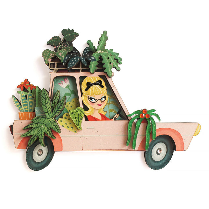 Garden Car Brooch by Laliblue