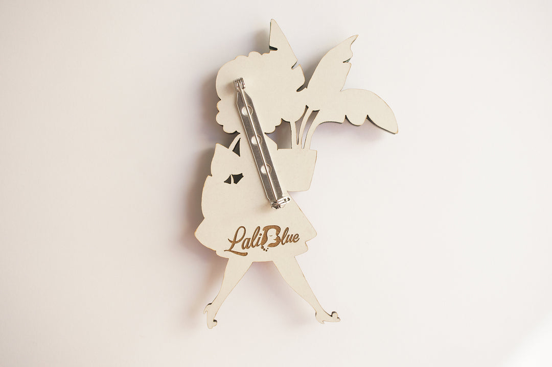 Girl with Plants Brooch by Laliblue, image 6