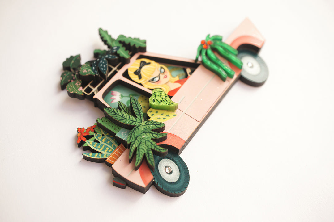 Garden Car Brooch by Laliblue, image 3