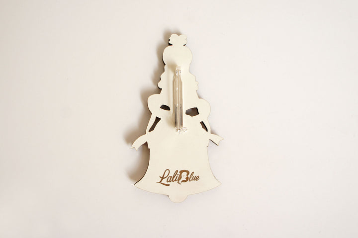 Christmas Bell Girl Brooch by Laliblue