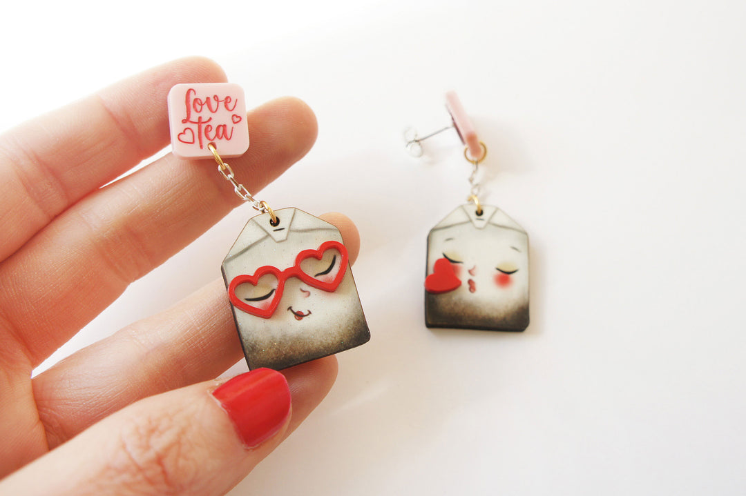 Love Letters Earrings by Laliblue - Red