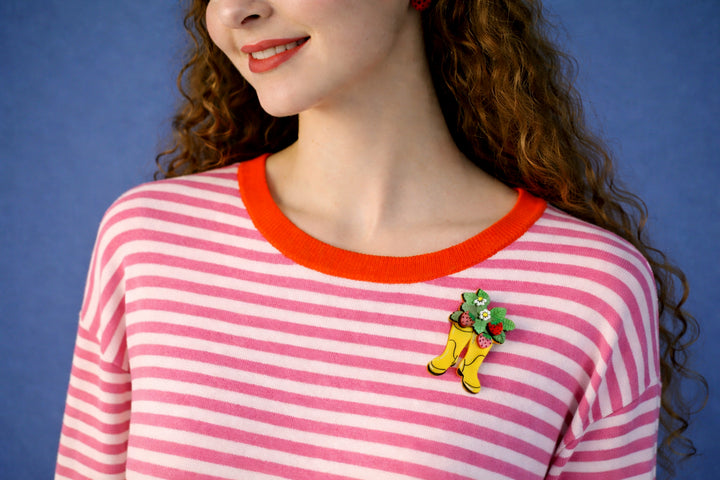 Strawberry Boots Brooch by Laliblue, image 2