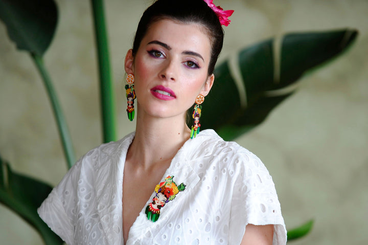 Tropical Tiki Girl Earrings