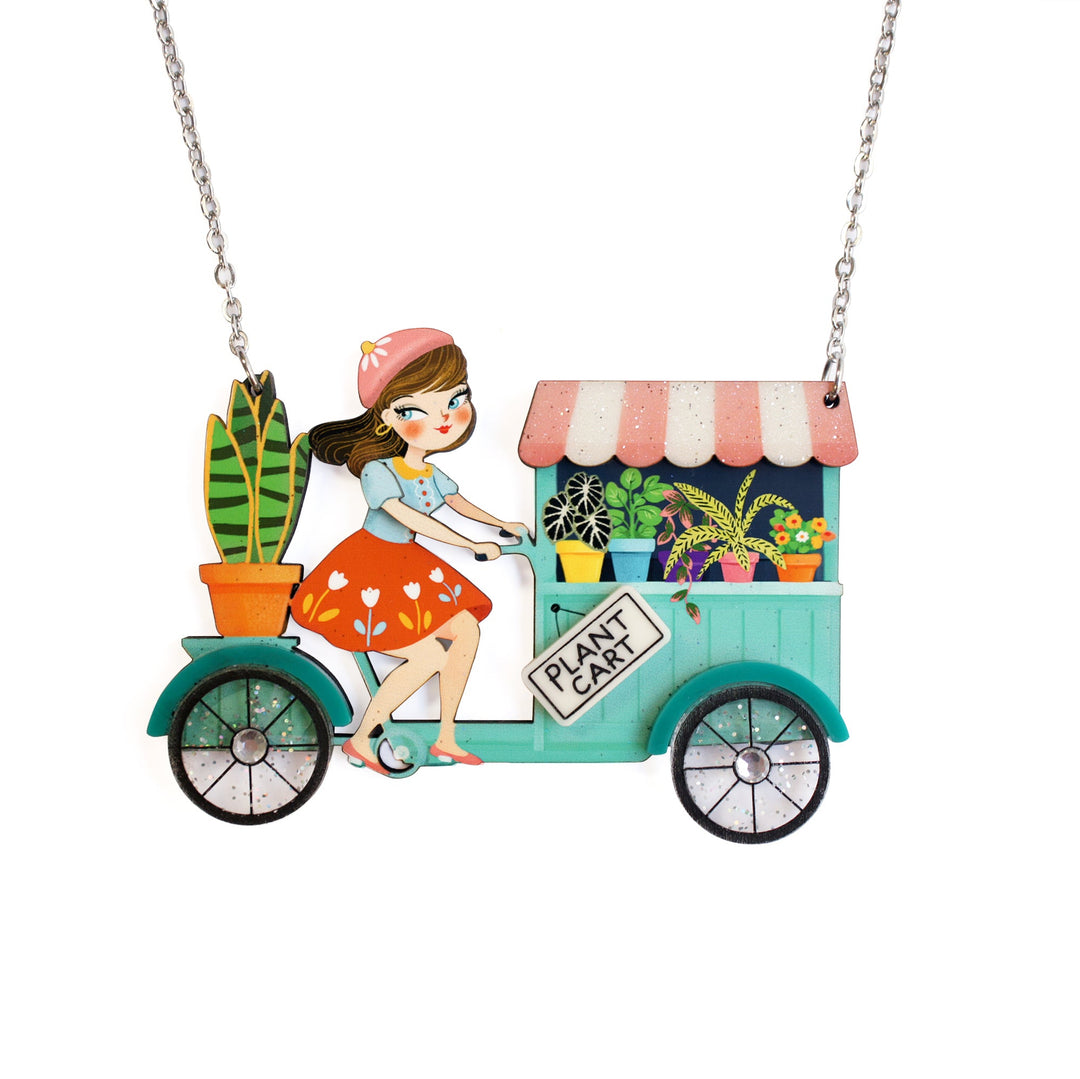 Plant Cart Necklace by Laliblue