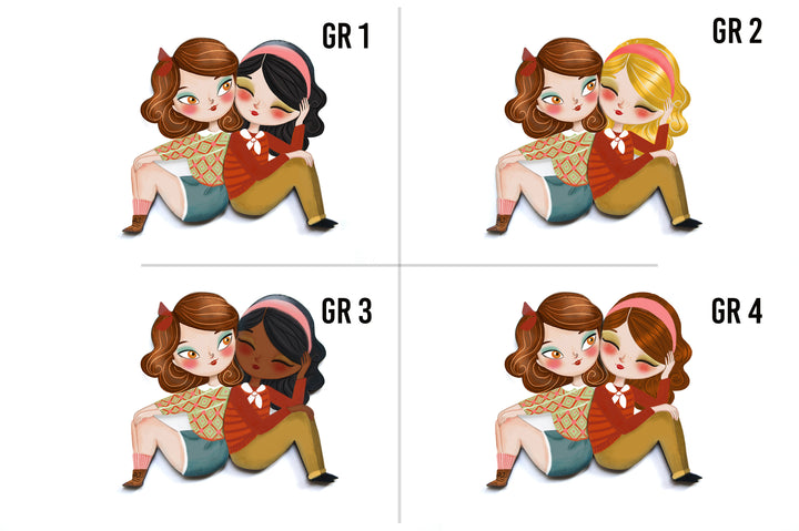 Puzzle with redhead girl brooch by Laliblue