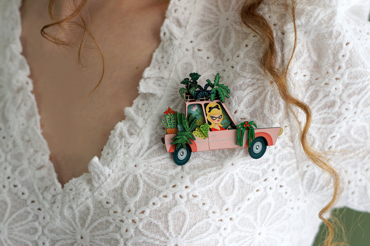 Garden Car Brooch by Laliblue, image 4