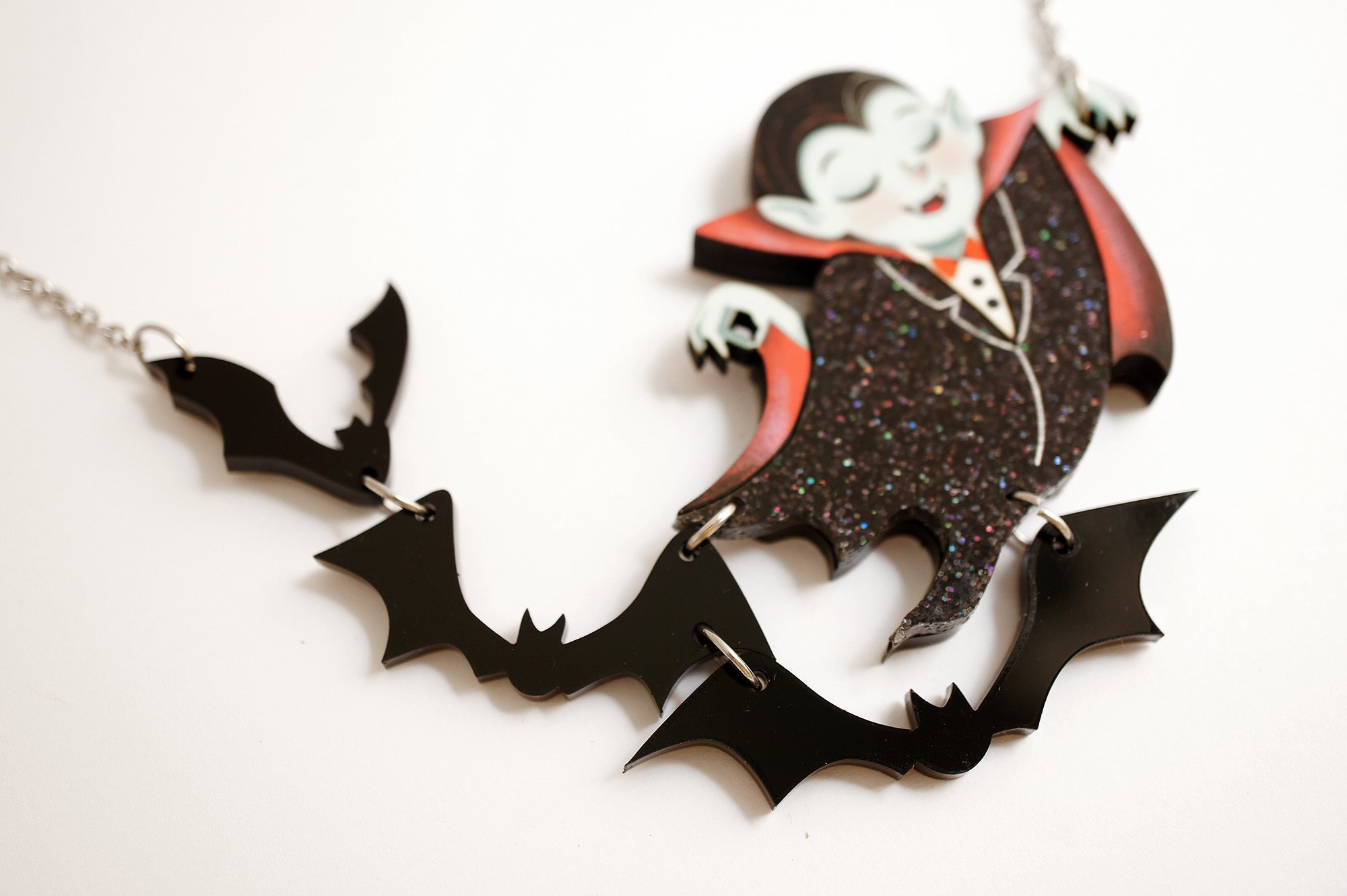 【PSA10】村上隆 Dracula & Bats Dracula Flying Bats Necklace | LaliBlue Midnight Cinema Halloween