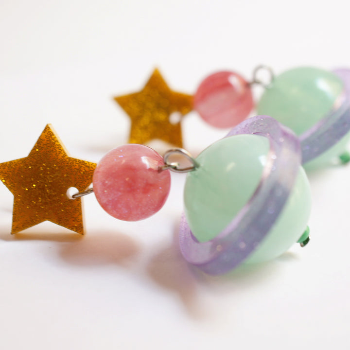 Sweet Galaxy Earrings by Laliblue | Space Adventures Collection