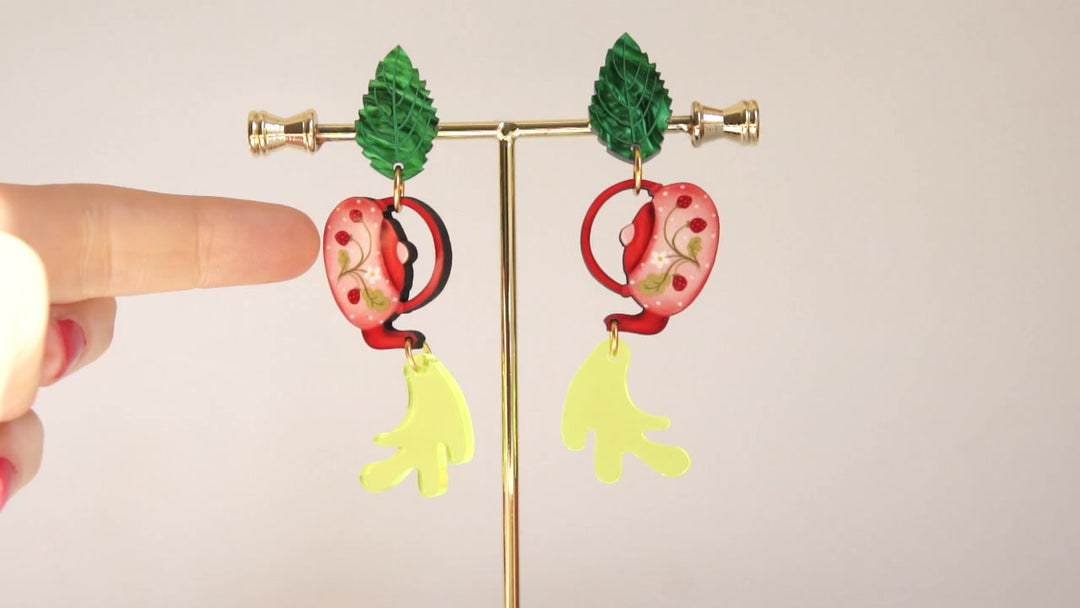 Green Tea Earrings by Laliblue
