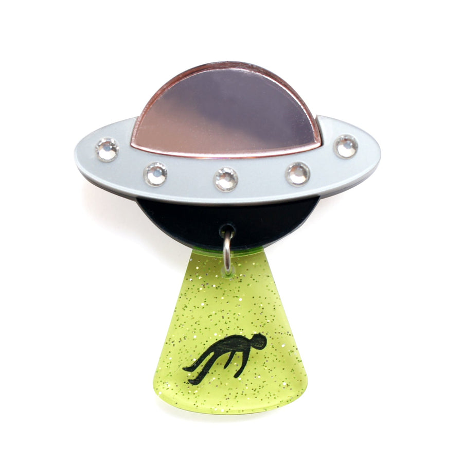 Flying Saucer Button Cover by Laliblue | Space Adventures Collection
