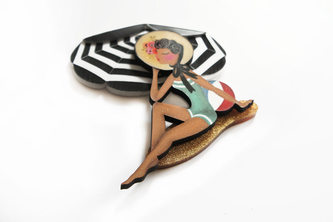 Beach Girl Brooch by Laliblue