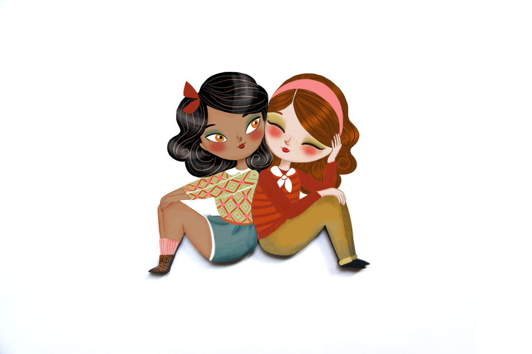 Puzzle with girl of African descent brooch by Laliblue
