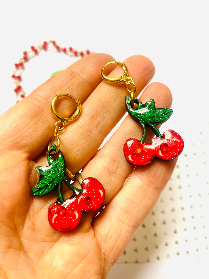 Retro Cherry Earrings by Rosie Rose Parker