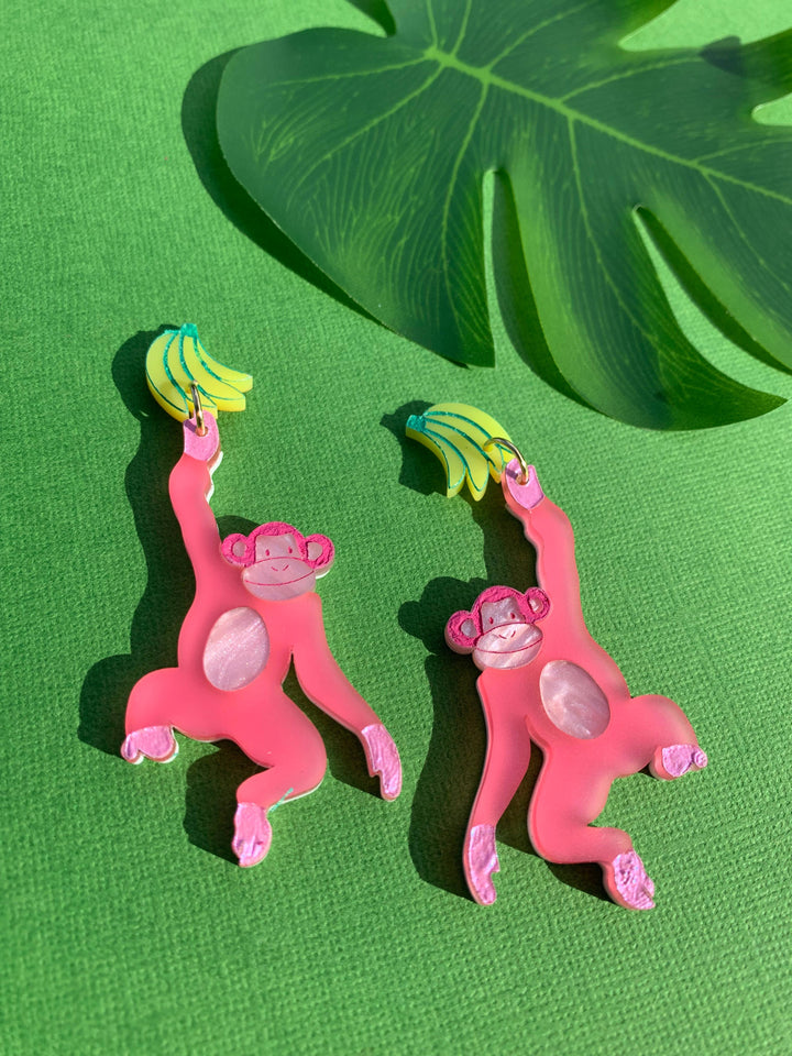 Monkey Business Acrylic Earrings