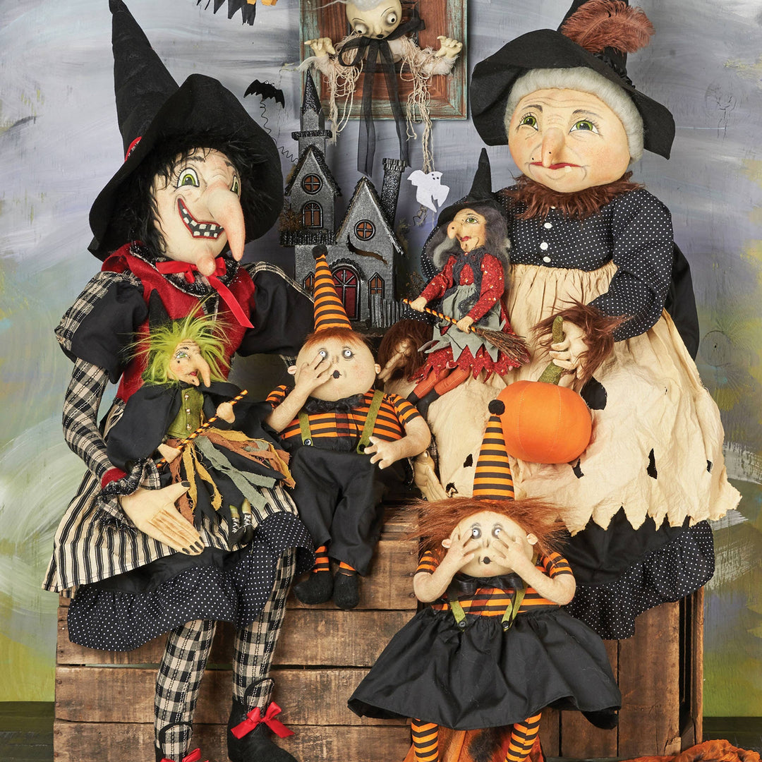 Queenie Spooky Girl Gathered Traditions Art Doll