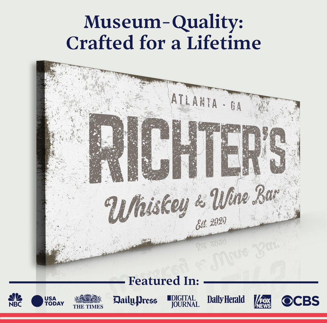 Whiskey And Wine Bar Sign