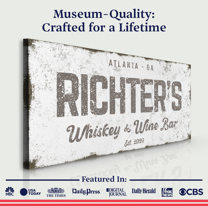 Whiskey And Wine Bar Sign