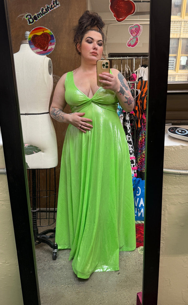 Siren Dress in Slime Queen Green