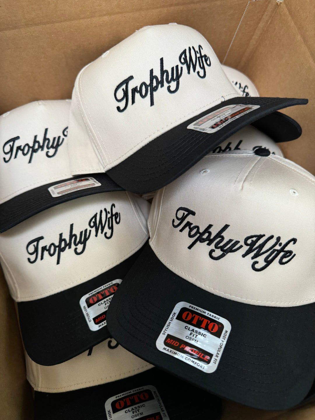 Trophy Wife - Black Vintage Trucker Hat