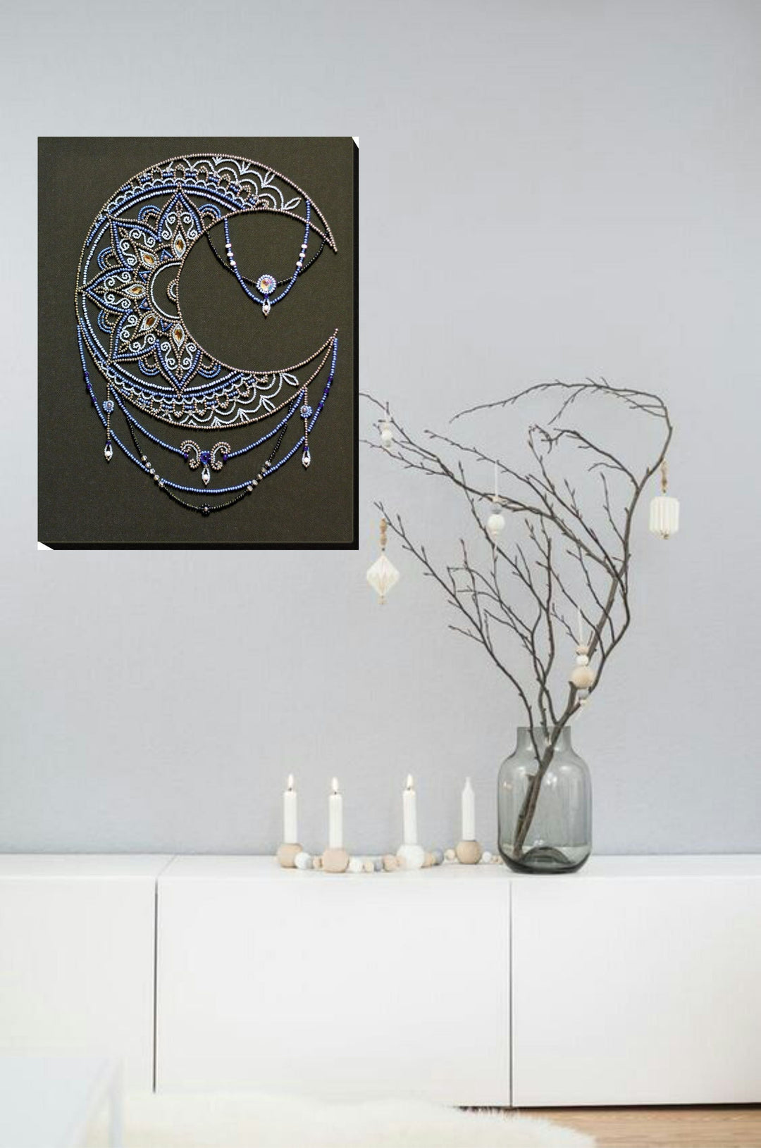 Bead Embroidery Kit - Moon pattern