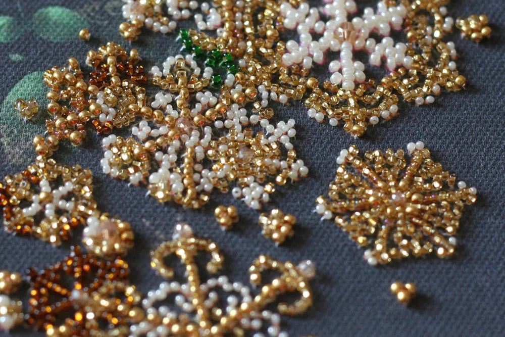 Bead Embroidery Kit - New year wreath AB-828