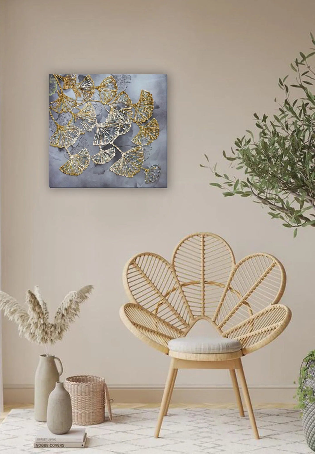 Bead Embroidery Kit - Ginkgo biloba AB-844