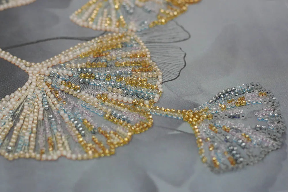 Bead Embroidery Kit - Ginkgo biloba AB-844