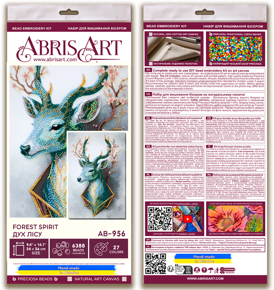 Forest Spirit Bead Embroidery Kit by Abris Art AB-956