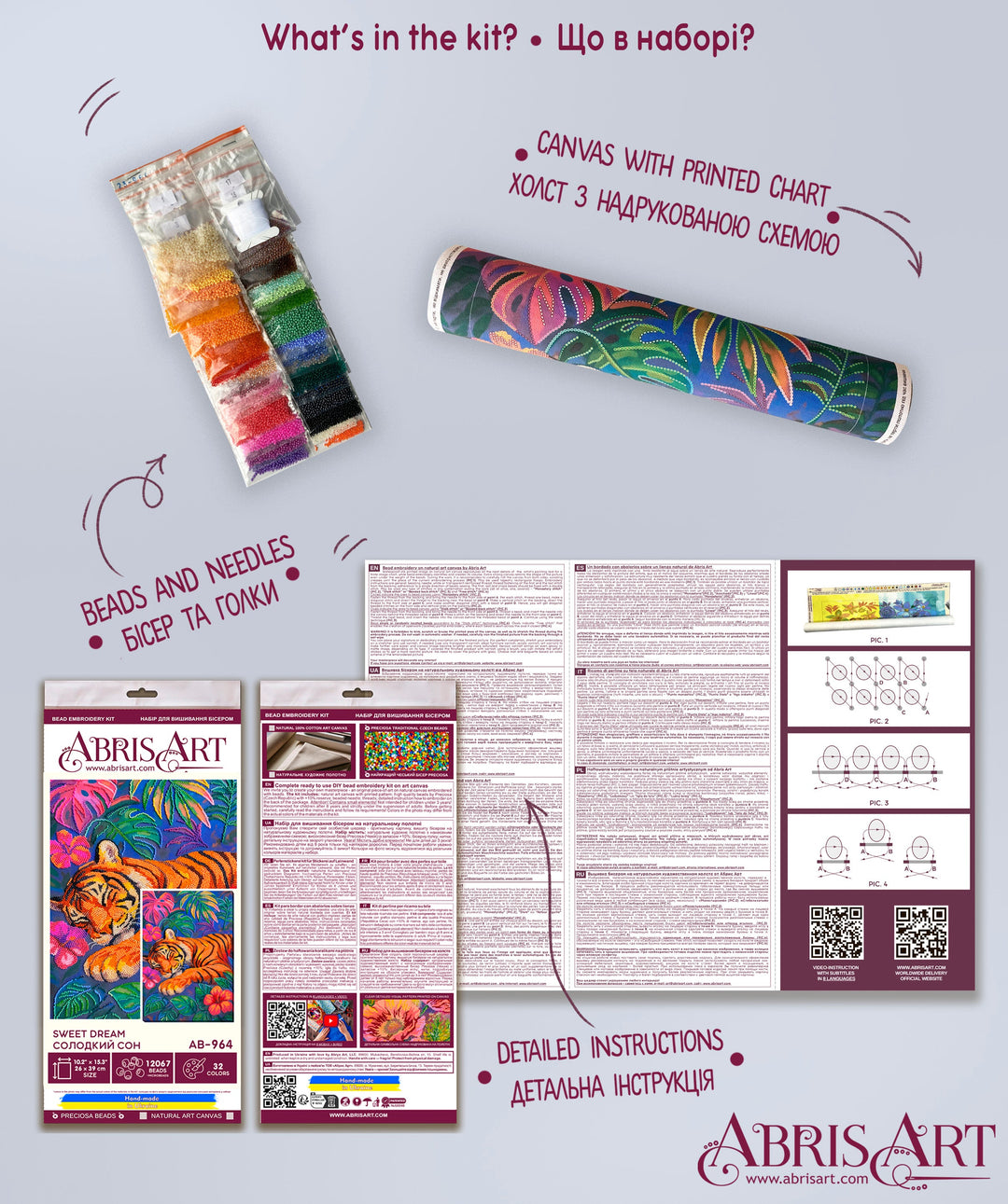 Sweet Dream Bead Embroidery Kit by Abris Art AB-964