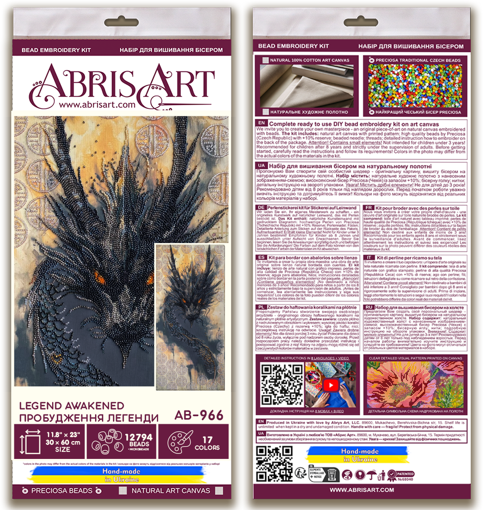 Legend Awakened Bead Embroidery Kit by Abris Art AB-966