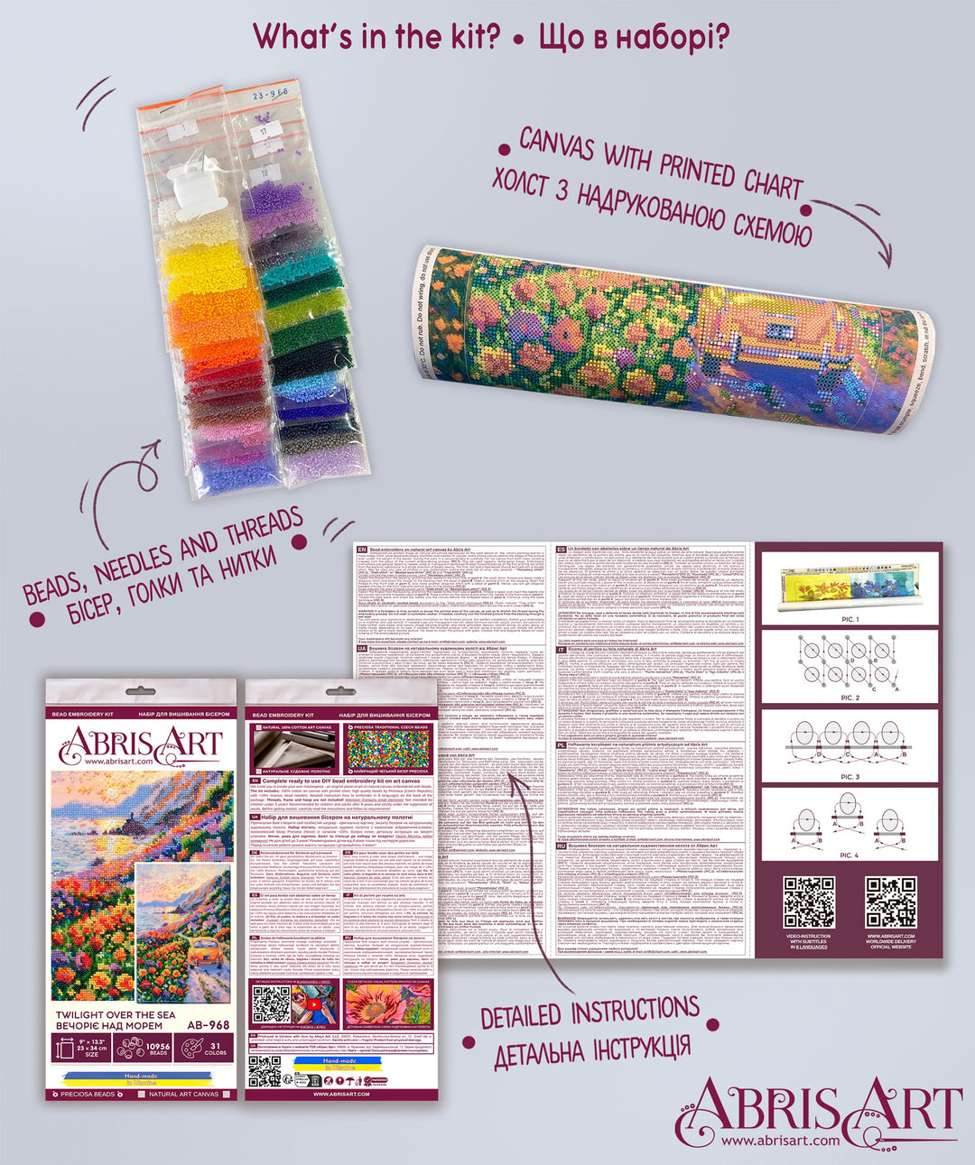Twilight over the Sea Bead Embroidery Kit by Abris Art AB-968