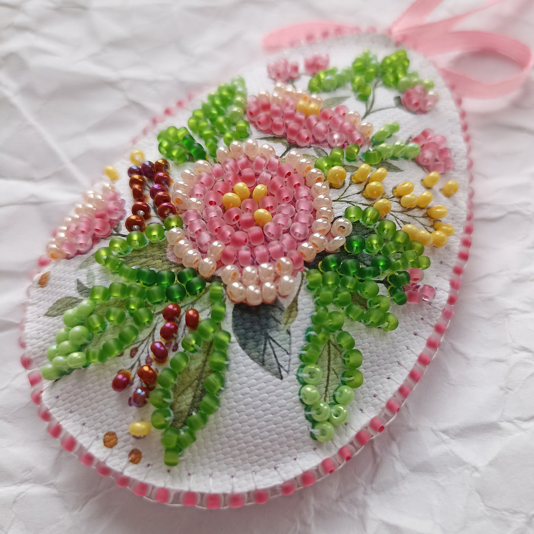 Easter Bunny Bead Embroidery Decoration Kit by Abris Art ABT-060