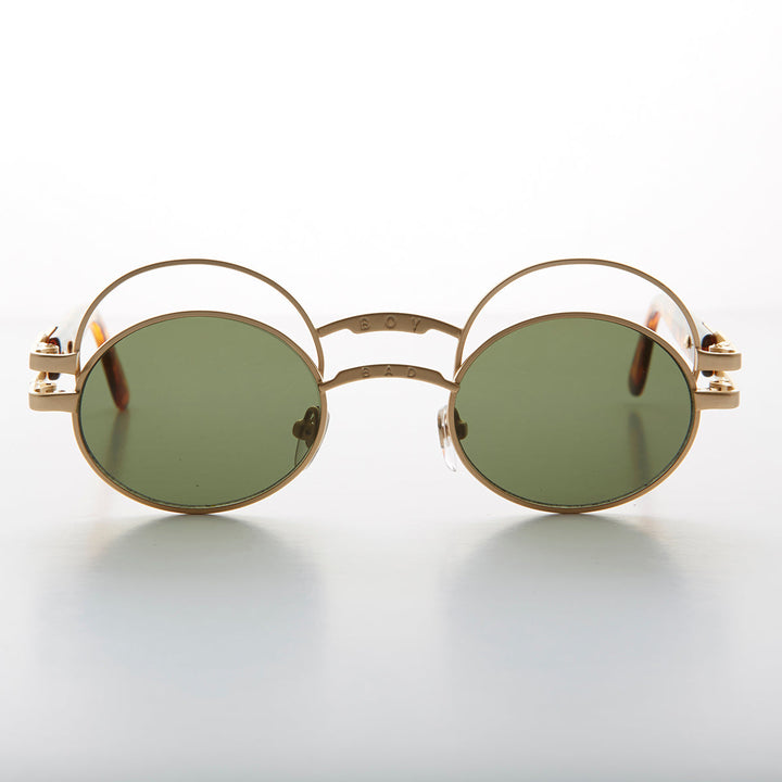 Futuristic Oval Sunglass with Double Eyelid - Ace