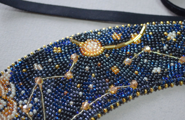 Bead Embroidery Kit. Decoration - Collar Galactic beauty