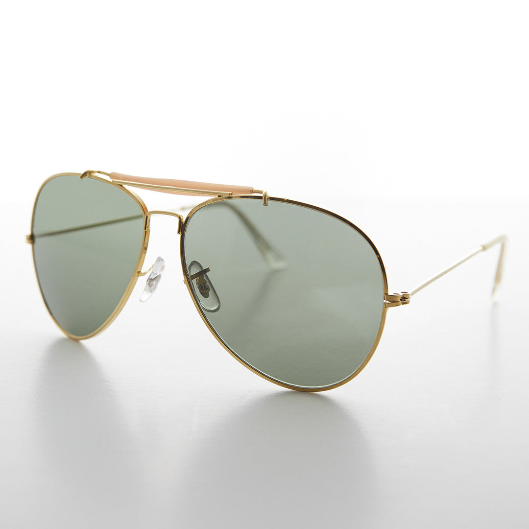 Original Brow Bar Aviator Sunglass with Glass Lens Vintage - Connelly