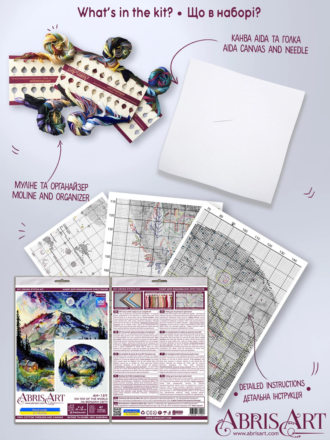 Cross-stitch kit On top of the world AH-189