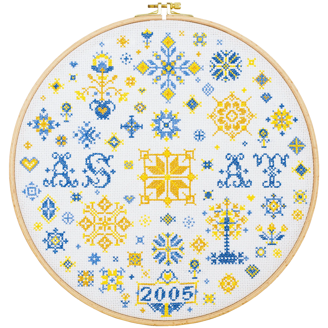 Cross-stitch kit Family sampler AH-194