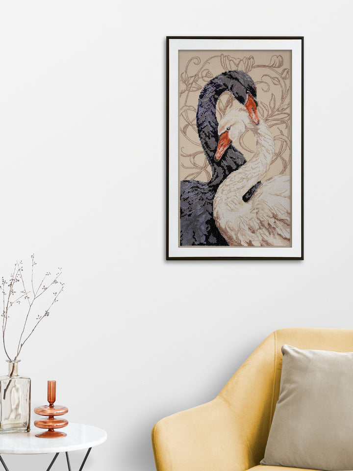 Cross-stitch kit - Swans of love AH-269
