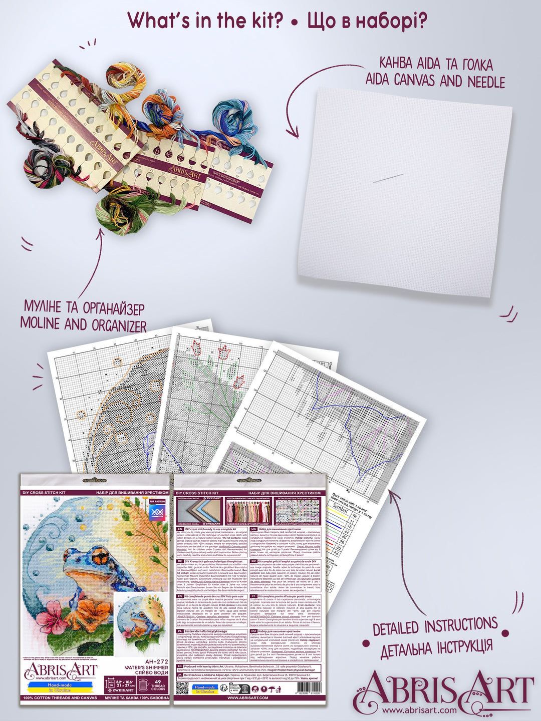 Cross-stitch kit - Water`s Shimmer AH-272