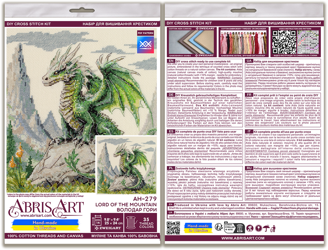 Cross-stitch kit - Lord of the mountain AH-279