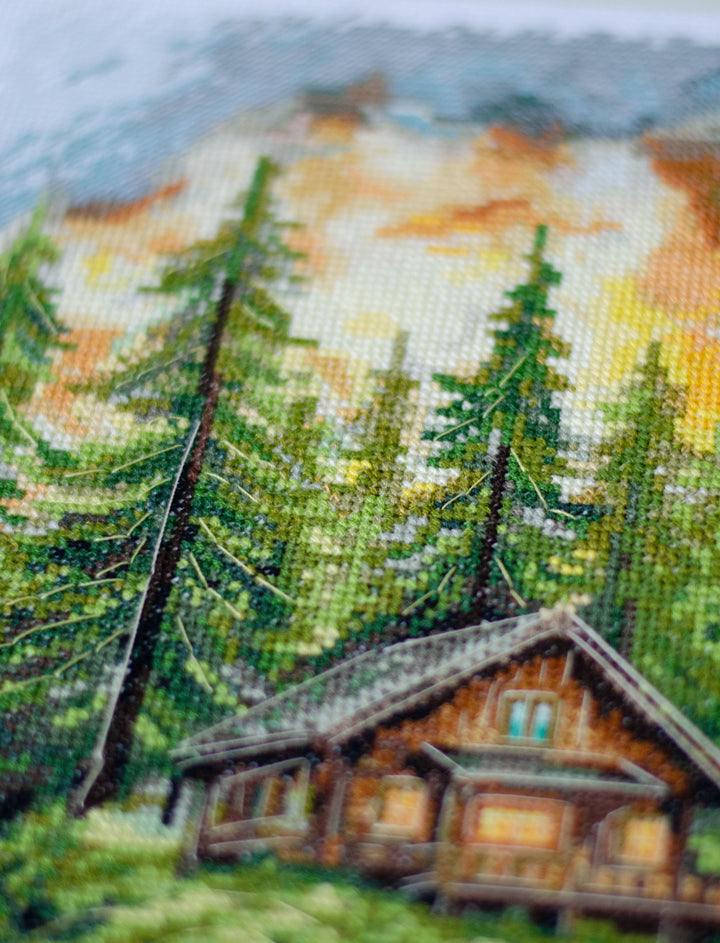 Cross-stitch kit - Silence in the forest AH-286