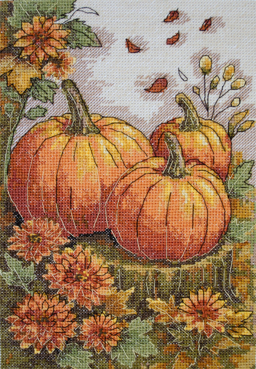 Cross-stitch kit - Autumn garden palette AH-289