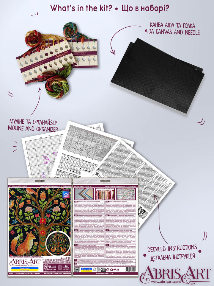 The Tree of Forest Tales Counted Cross-Stitch Kit by Abris Art AH-298