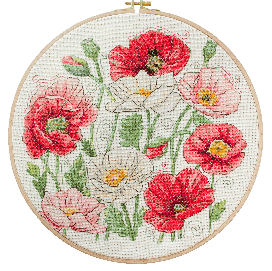 When Poppies Bloom Counted Cross-Stitch Kit by Abris Art AH-299