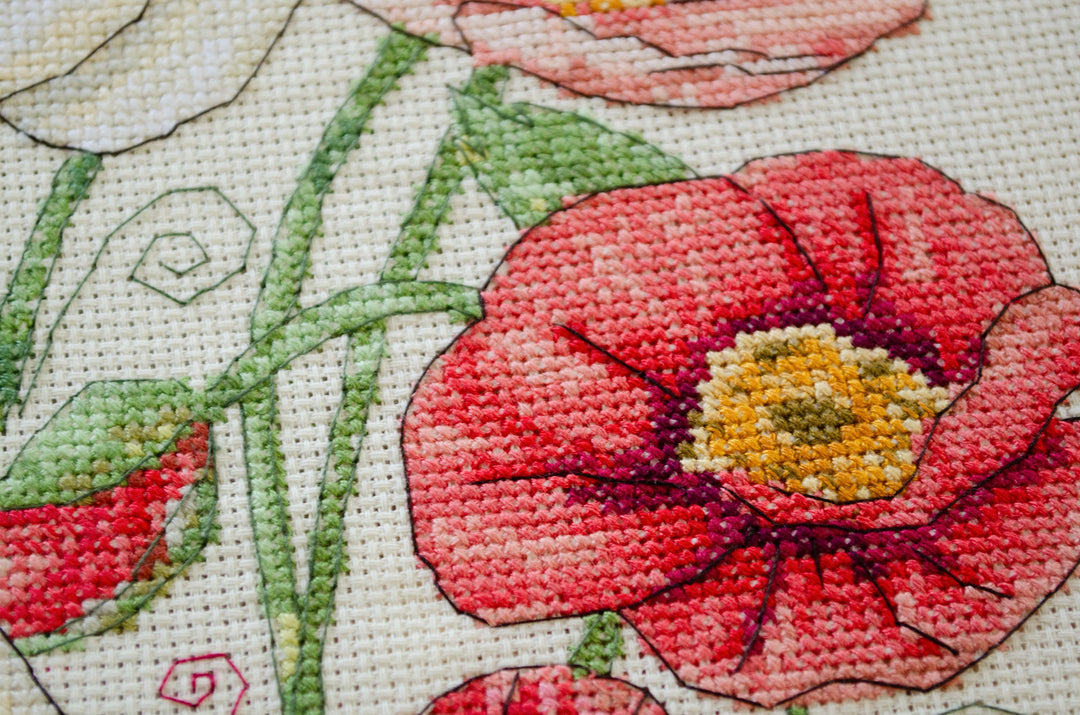 When Poppies Bloom Counted Cross-Stitch Kit by Abris Art AH-299